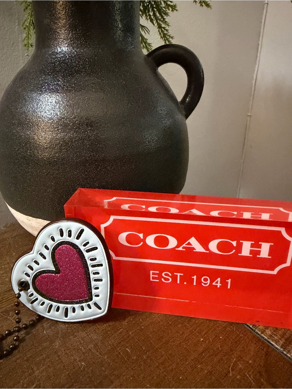 Coach x Keith Haring Glitter Heart Bag Charm